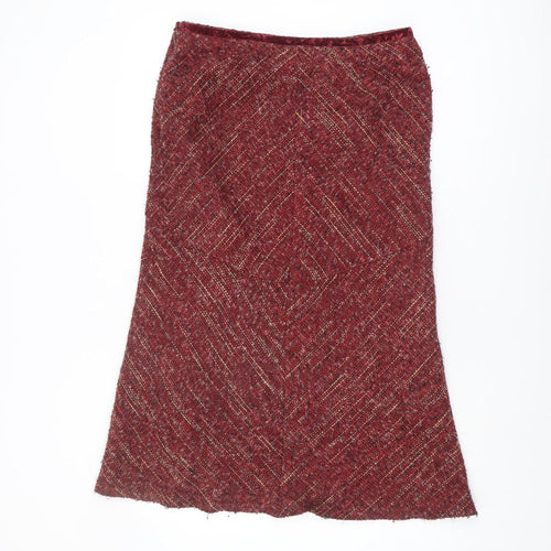 Marks and Spencer Women's Red Long Skirt Size 12