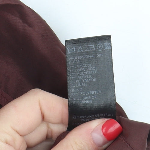 Marks and Spencer Women's Red Long Skirt Size 12