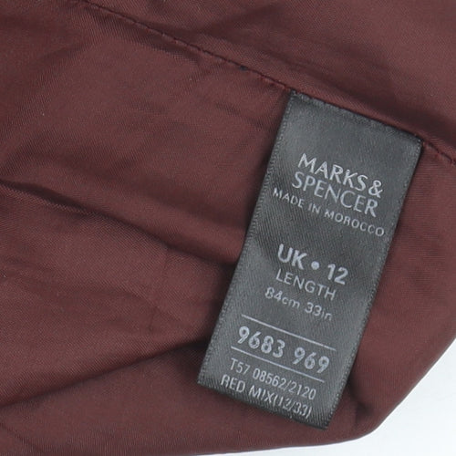 Marks and Spencer Women's Red Long Skirt Size 12