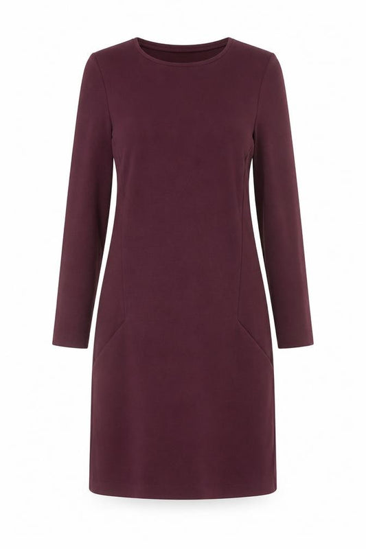 Front view of H&M Women's Purple Dress, XS, Long Sleeve, Jersey