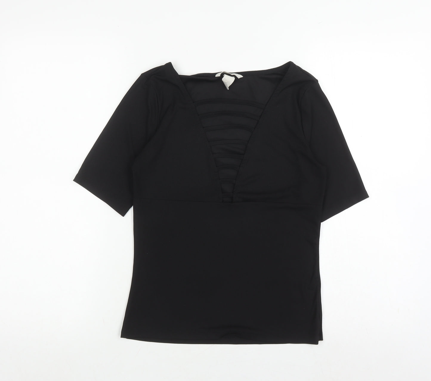 H&M Women's Black Solid Top Size S