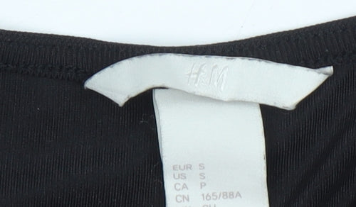 H&M Women's Black Solid Top Size S