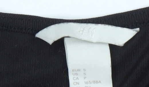 H&M Women's Black Solid Top Size S