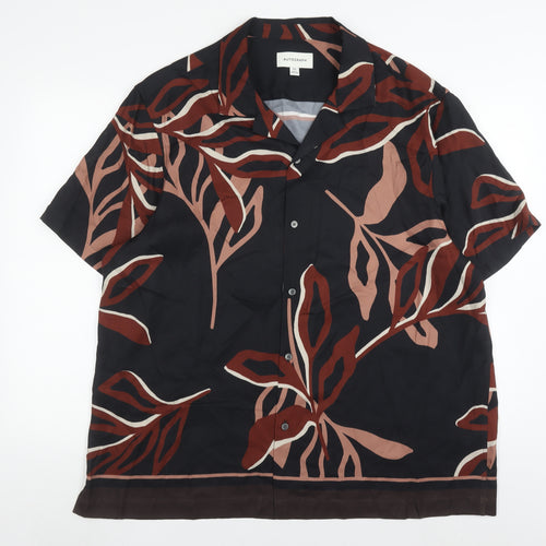 Autograph Men's 2XL Black Floral Button-Up Shirt