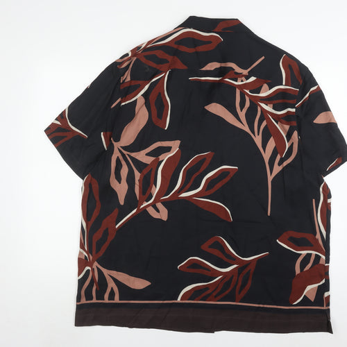 Autograph Men's 2XL Black Floral Button-Up Shirt