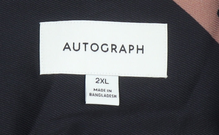 Autograph Men's 2XL Black Floral Button-Up Shirt
