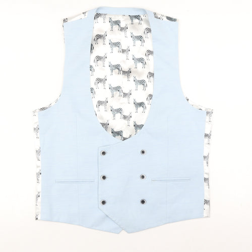 Moss London Men's Blue Slim Fit Waistcoat 40R