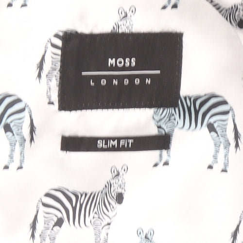 Moss London Men's Blue Slim Fit Waistcoat 40R