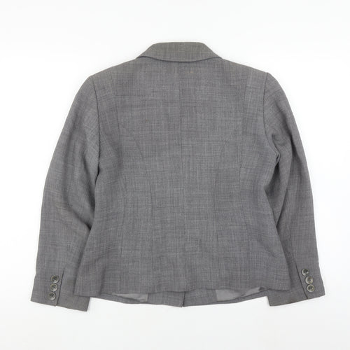 Precis Grey Women's Suit Jacket Petite Size 10