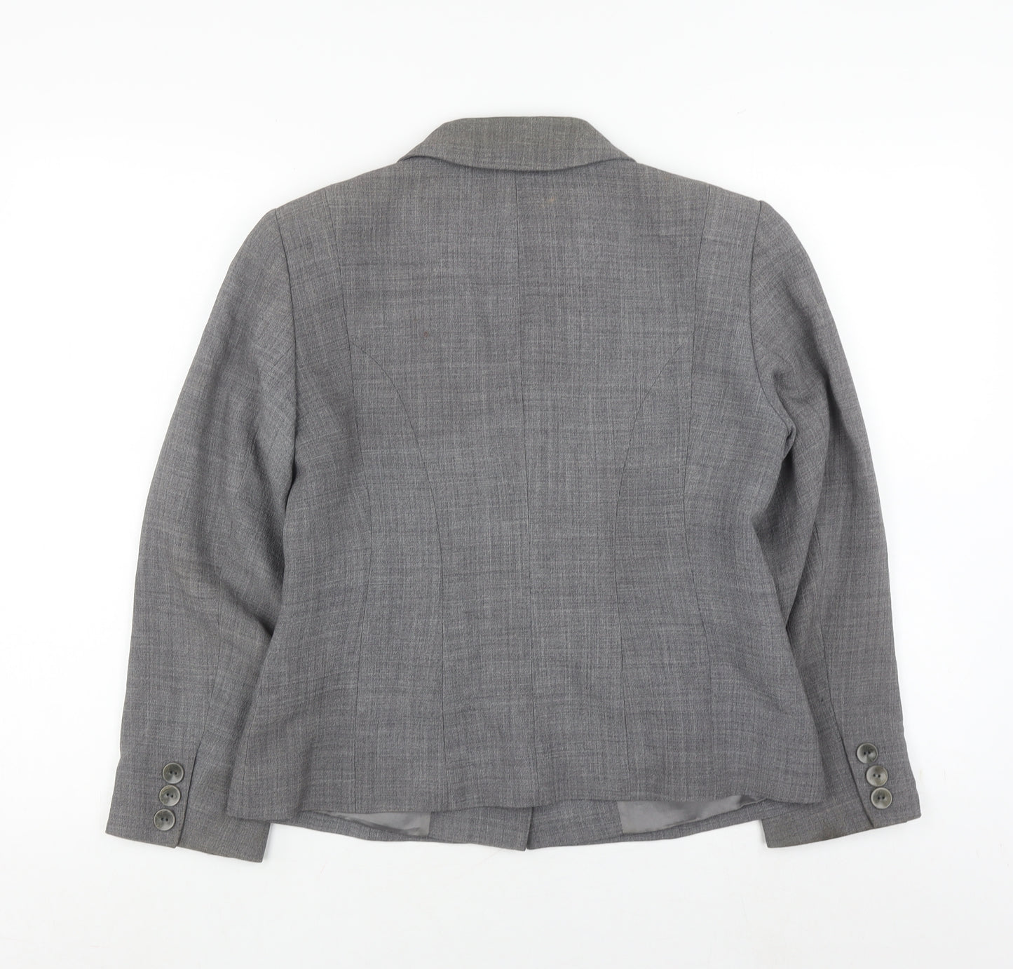 Precis Grey Women's Suit Jacket Petite Size 10