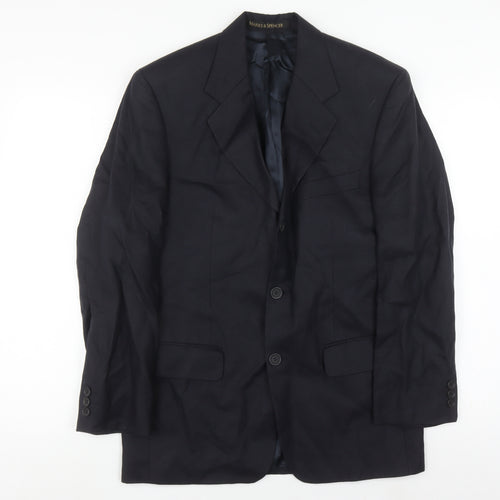 Marks and Spencer Men's Blue 36S Blazer - Formal Fit