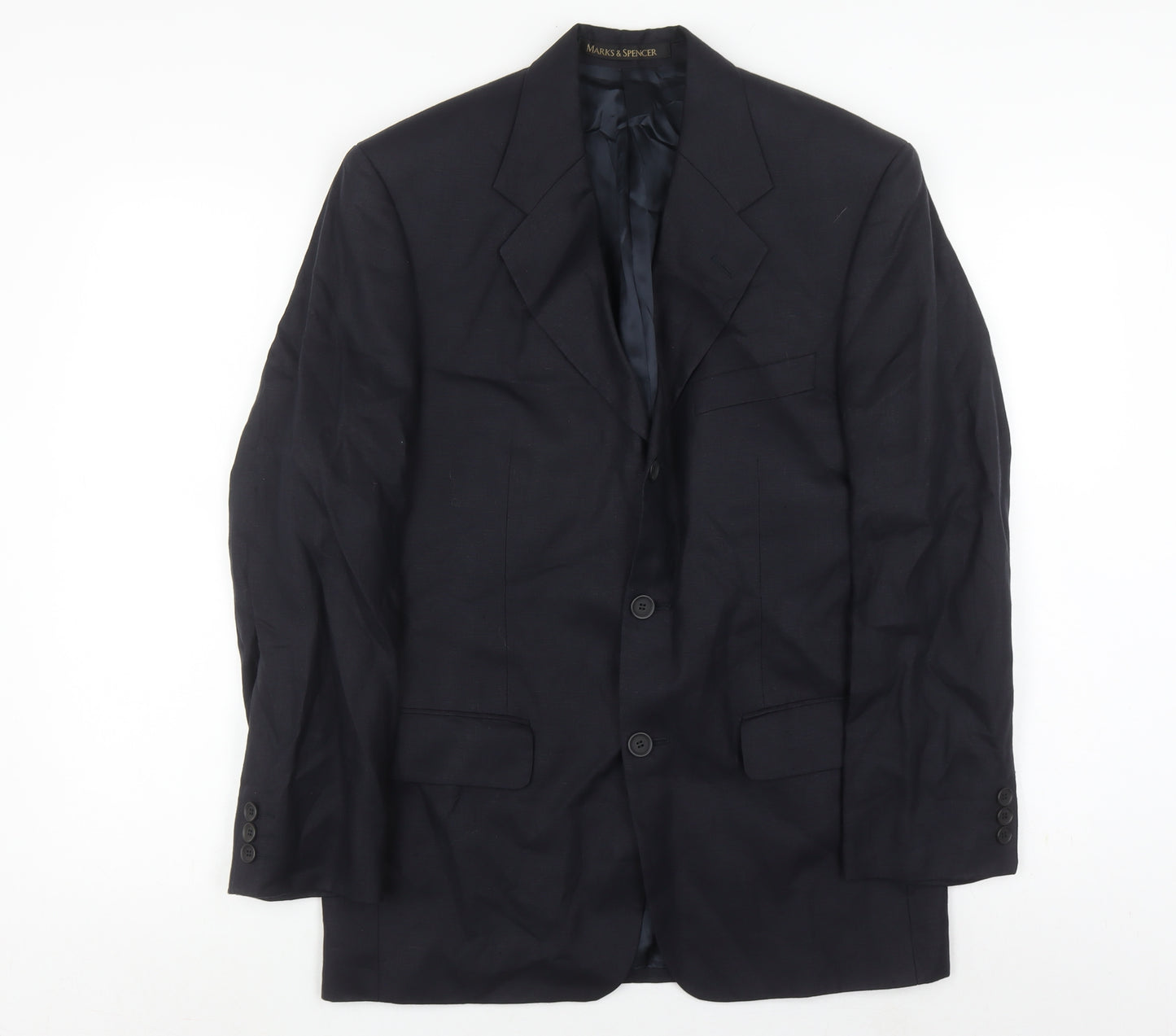 Marks and Spencer Men's Blue 36S Blazer - Formal Fit