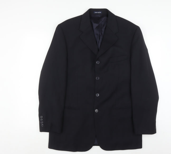 David Moss Men's Blue Blazer 40R Formal Jacket