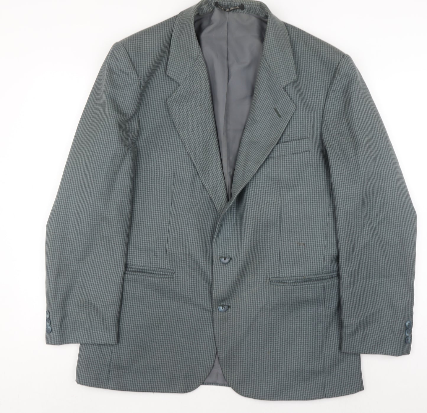 Greenwoods Men's Grey Check Blazer Size 40 Regular