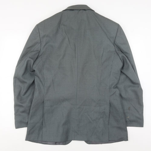 Greenwoods Men's Grey Check Blazer Size 40 Regular