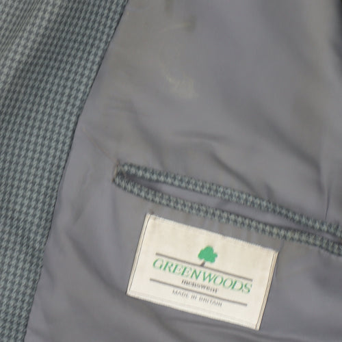 Greenwoods Men's Grey Check Blazer Size 40 Regular