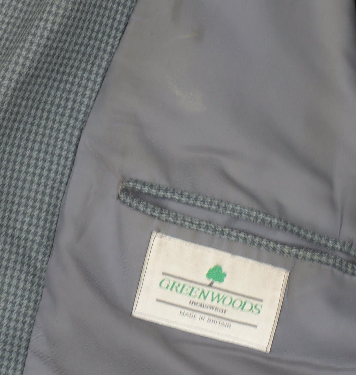 Greenwoods Men's Grey Check Blazer Size 40 Regular