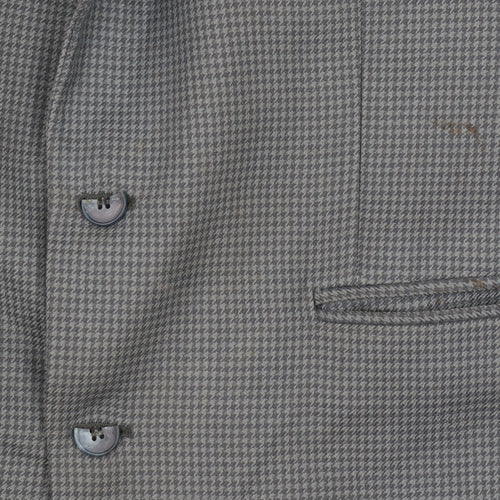 Greenwoods Men's Grey Check Blazer Size 40 Regular