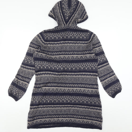 Marks and Spencer Women's Fair Isle Hooded Jumper, Size 14