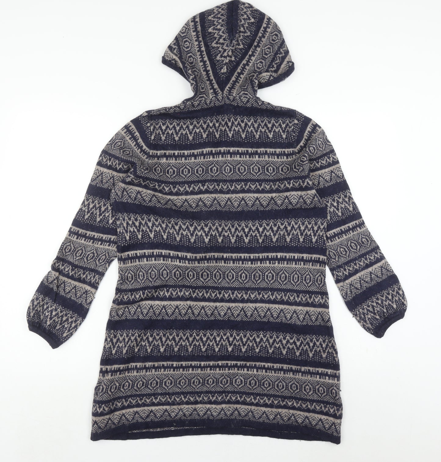 Marks and Spencer Women's Fair Isle Hooded Jumper, Size 14