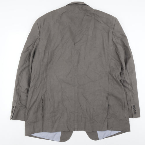 Marks & Spencer Men's Khaki Blazer 48L Single-Breasted