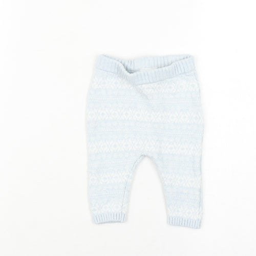 Next Baby Blue Cotton Leggings 0-3 Months