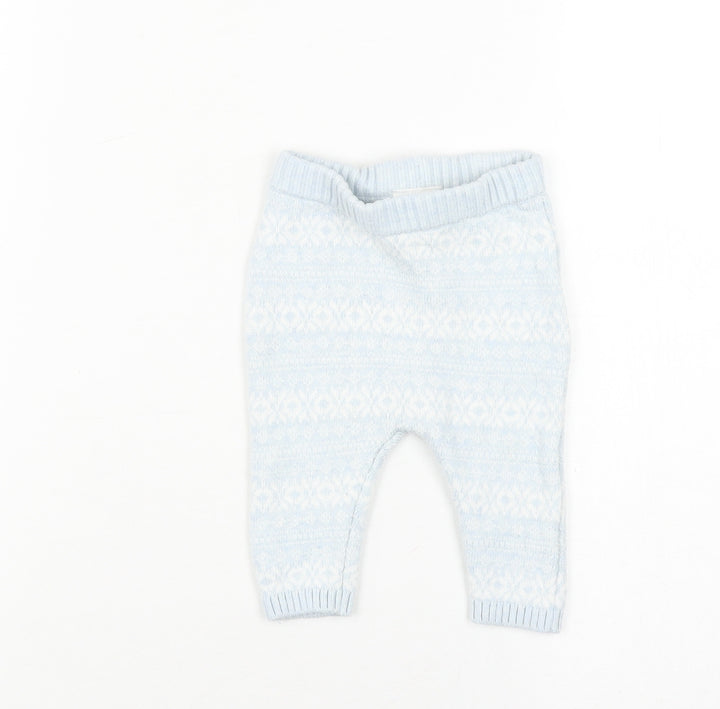 Next Baby Blue Cotton Leggings 0-3 Months