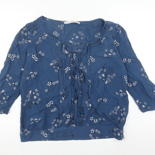 Next Women's Blue Floral Blouse Size 12