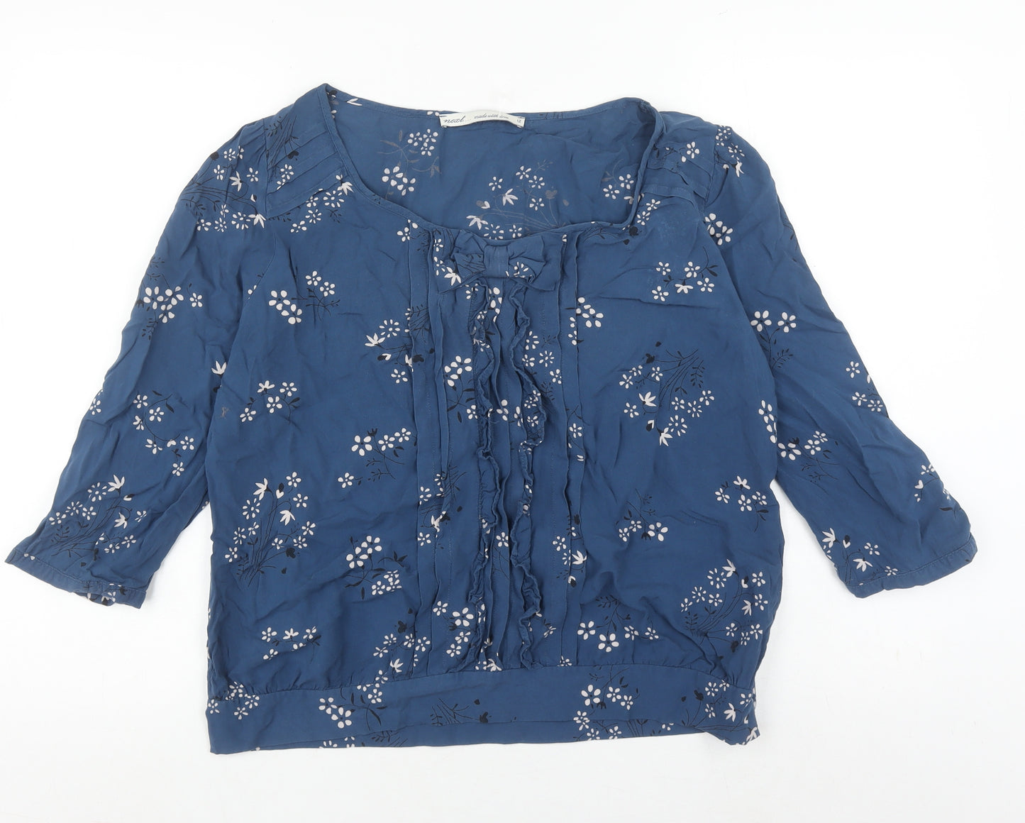 Next Women's Blue Floral Blouse Size 12