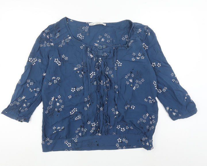 Next Women's Blue Floral Blouse Size 12