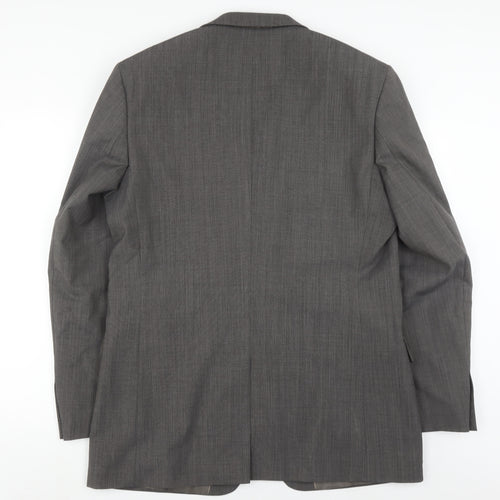 Burton Men's Grey Blazer 42L Long Single-Breasted