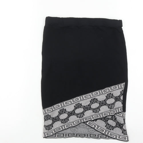 River Island Women's Black Lace Pencil Skirt Size 12