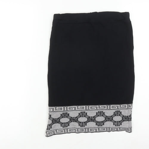 River Island Women's Black Lace Pencil Skirt Size 12