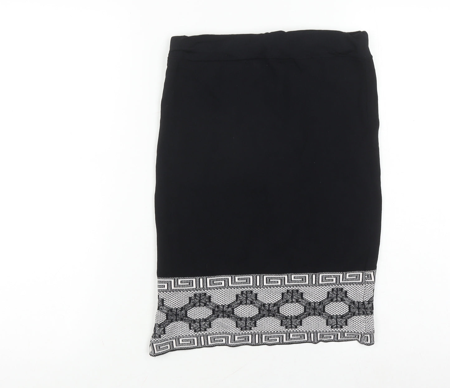 River Island Women's Black Lace Pencil Skirt Size 12