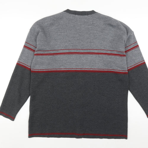 Holmewood Women's Grey Striped Cardigan Size 14