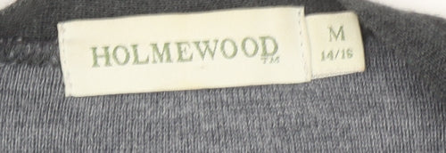 Holmewood Women's Grey Striped Cardigan Size 14