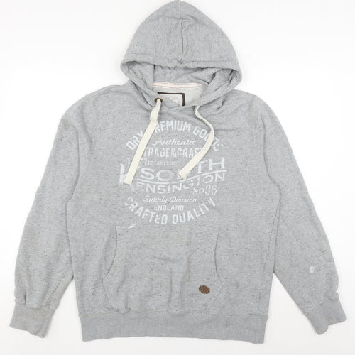 Holmes and Company Men's Grey Pullover Hoodie, Size L, Logo