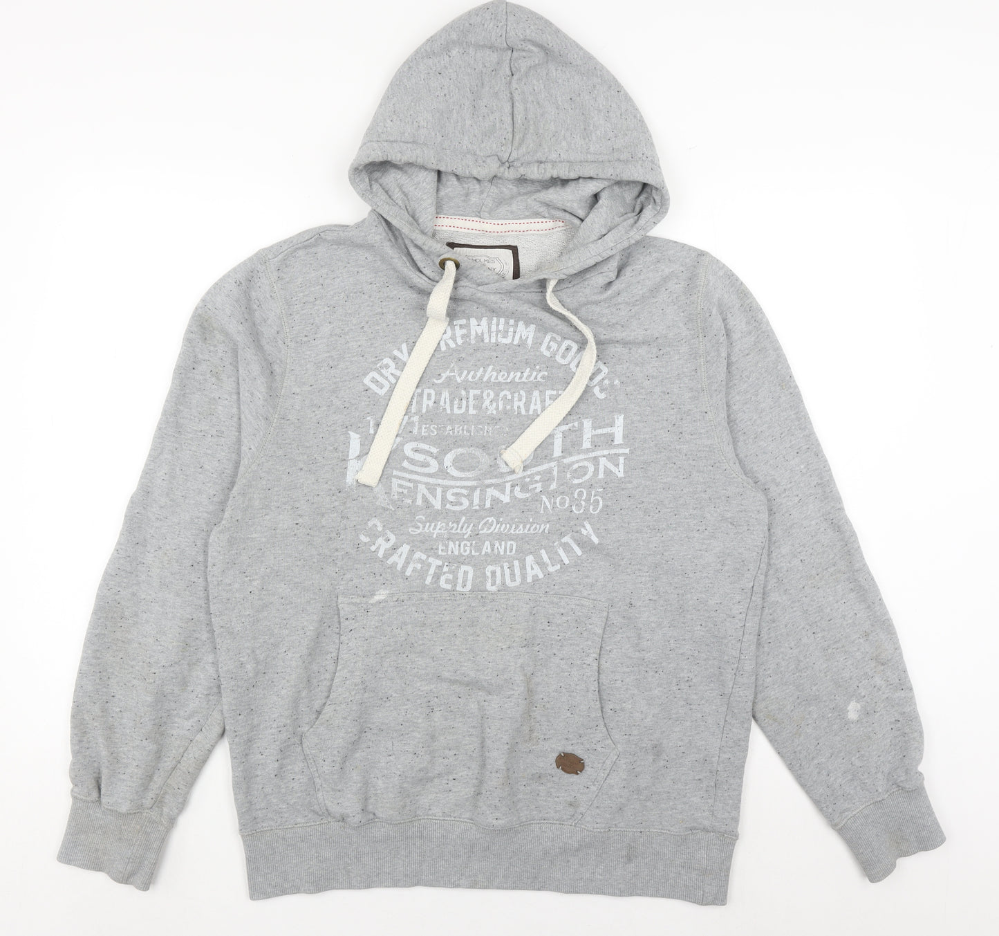 Holmes and Company Men's Grey Pullover Hoodie, Size L, Logo