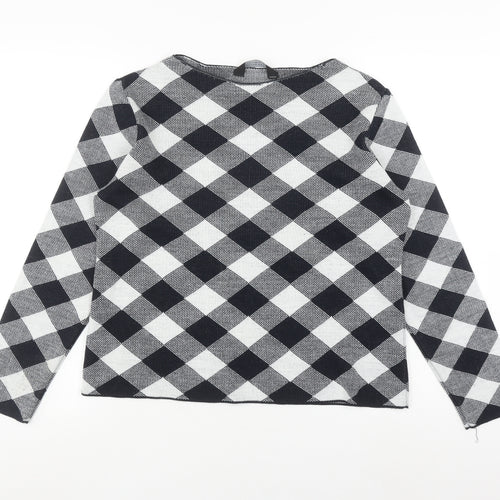 Dorothy Perkins Women's Black Check Jumper, Size 14
