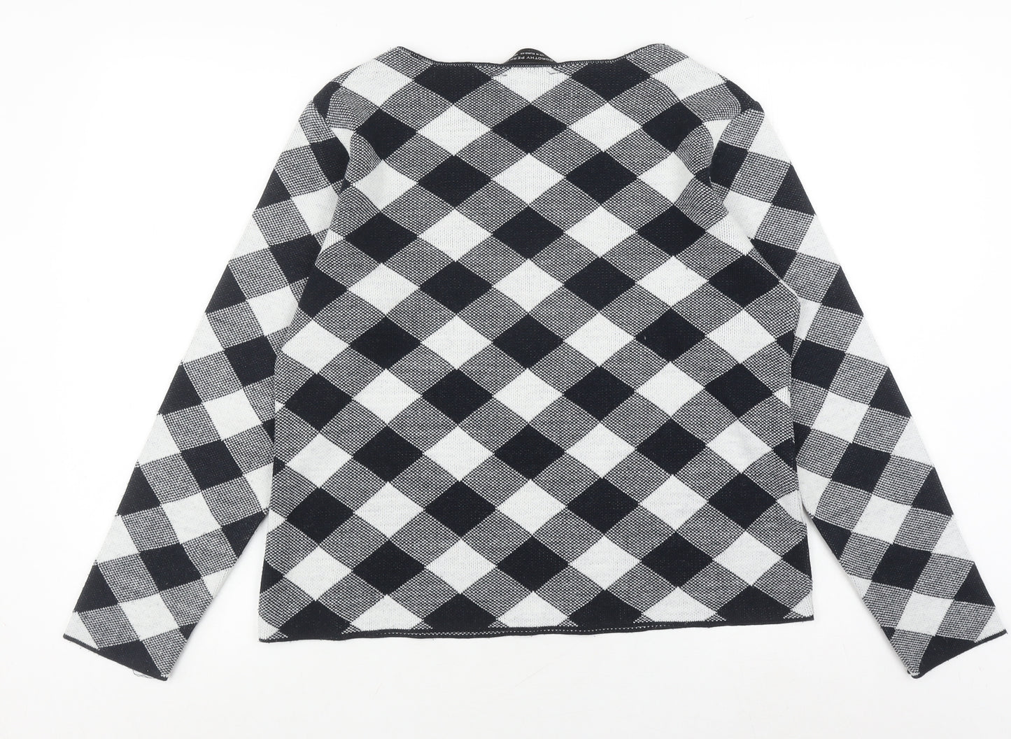 Dorothy Perkins Women's Black Check Jumper, Size 14