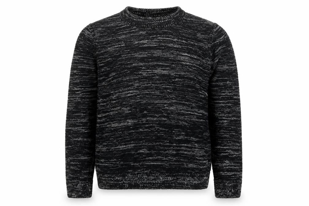 Front view of Topman Men's Black S Chunky-Knit jumper