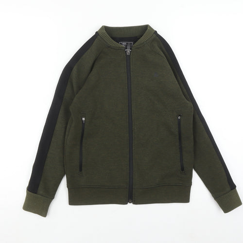 Next Boys Green Full Zip Sweatshirt, 9 Years - Casual Comfort