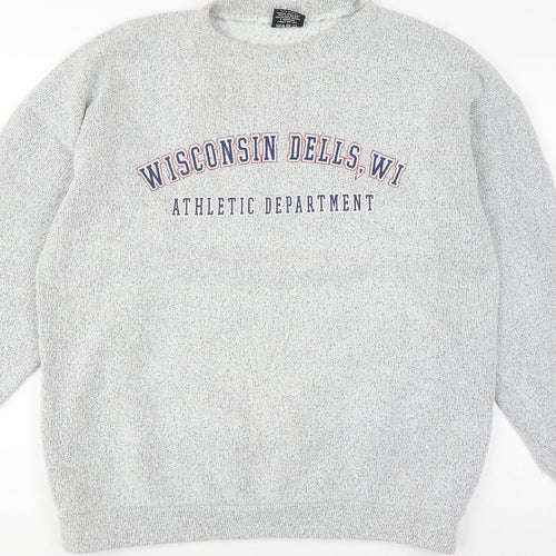 DK Unisex Grey Pullover Jumper, L, Casual College Style