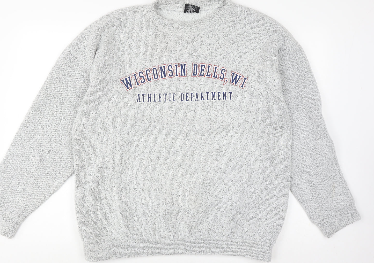 DK Unisex Grey Pullover Jumper, L, Casual College Style