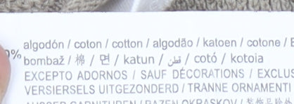 Pull&Bear Men's Beige Crew Neck Knit Pullover - Size L