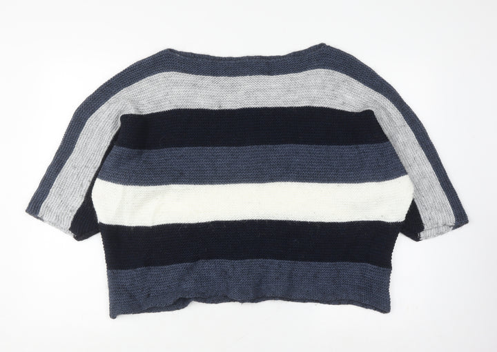 LV CLOTHING Women's Multicoloured Striped Pullover XL