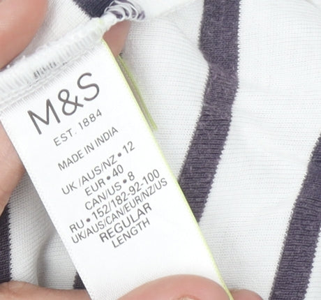 Marks and Spencer Women's Striped T-Shirt Size 12