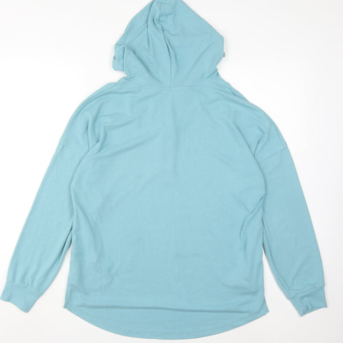 Jocosa Women's Blue Henley Hoodie Size M - Casual Wear