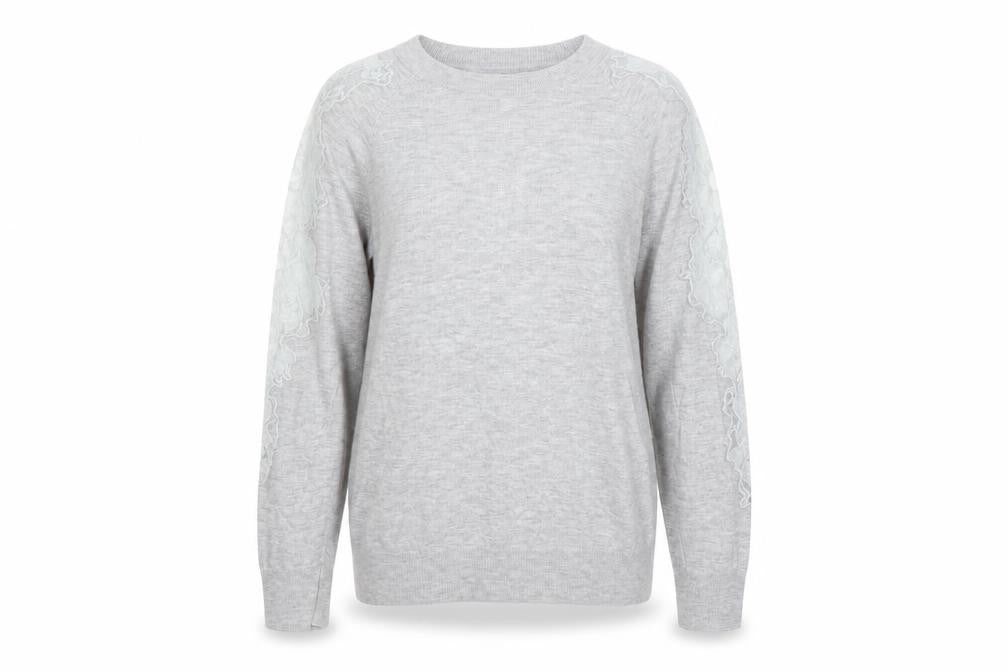Warehouse Women's Grey Crew Neck Pullover Jumper Size 10