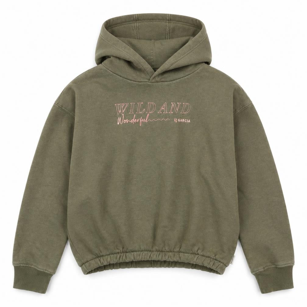 Garcia Girls Green Pullover Hoodie 11-12 Years